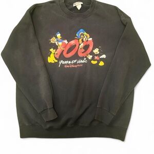 Vintage Disney Black 100 Years of Magic women’s  Sweater
